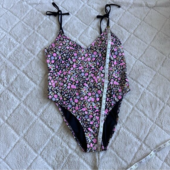 Victoria's Secret PINK | Floral V Neck Open Back Swimsuit | Size Extra Large - Picture 7 of 7